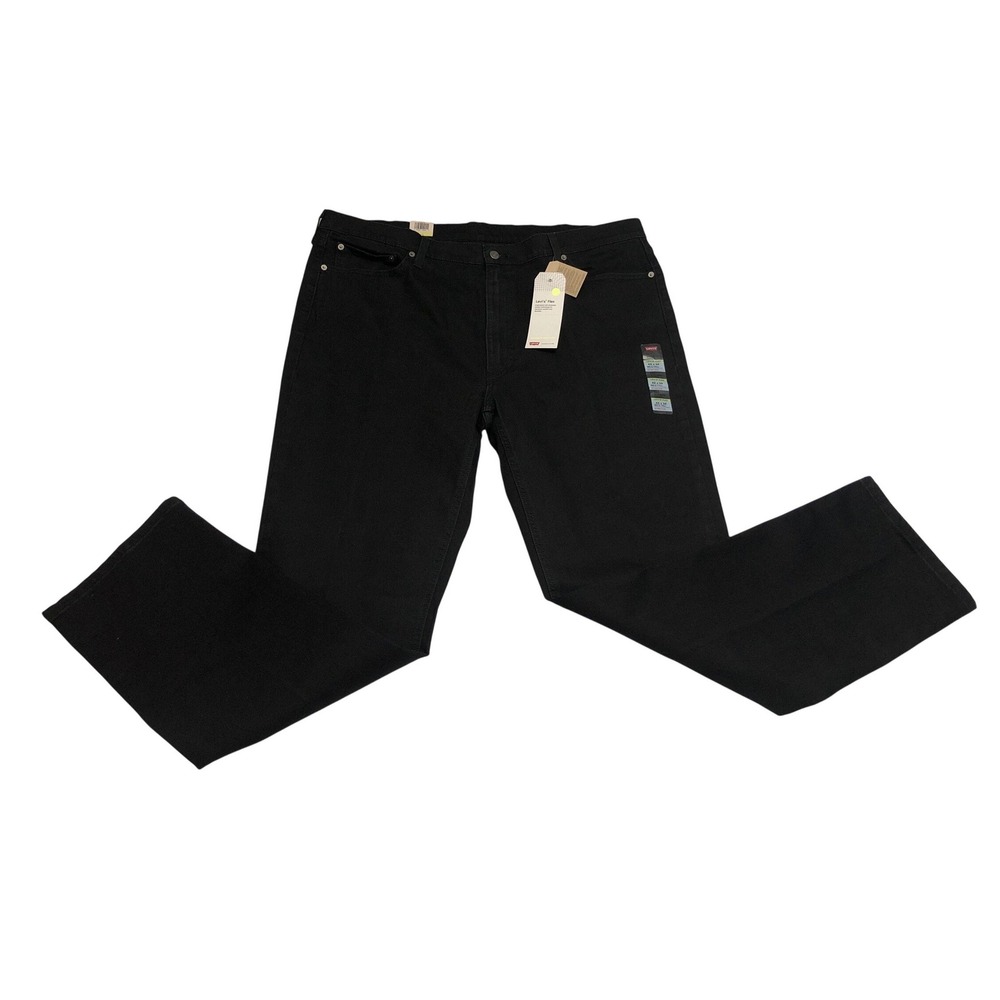 Levis 541 Athletic Taper Black Jeans Mens 42x34 Big Tall Flex Stretch Denim NEW